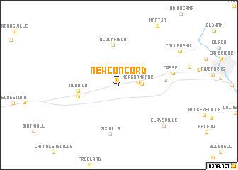 map of New Concord