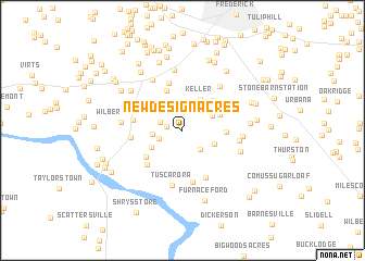 map of New Design Acres