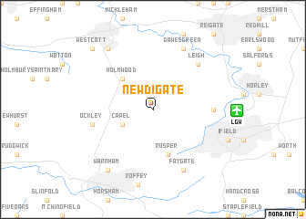 map of Newdigate