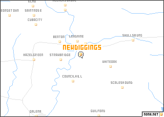 map of New Diggings