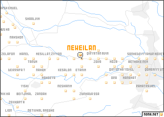 map of Newe Ilan