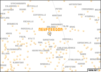 map of New Freedom