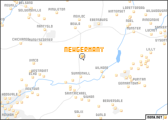 map of New Germany