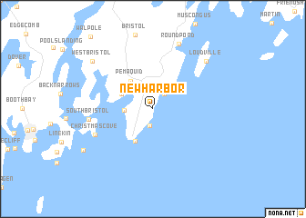 map of New Harbor