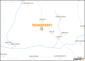 map of New Harmony