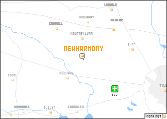 map of New Harmony