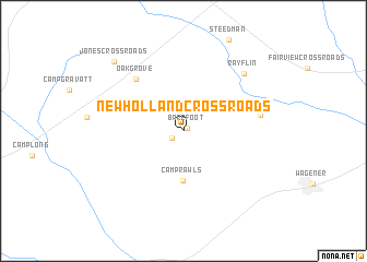 map of New Holland Crossroads