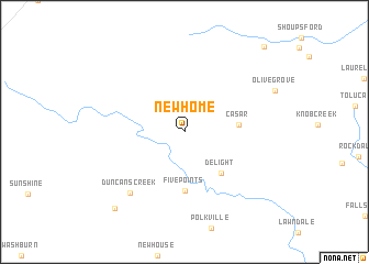 map of New Home