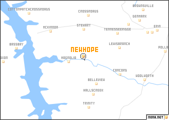 map of New Hope