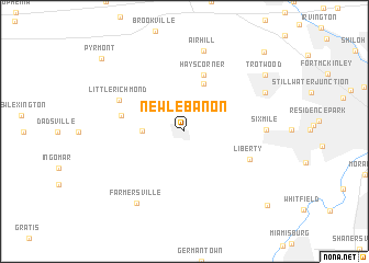 map of New Lebanon