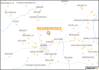 map of Newnan Pines