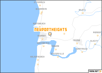 map of Newport Heights