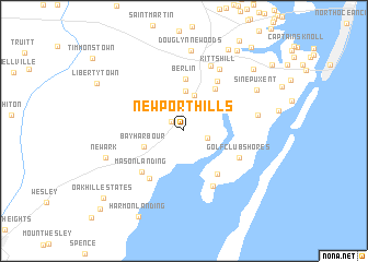 map of Newport Hills