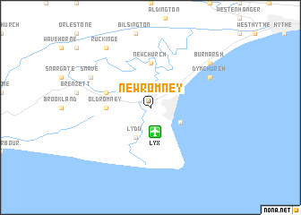 map of New Romney