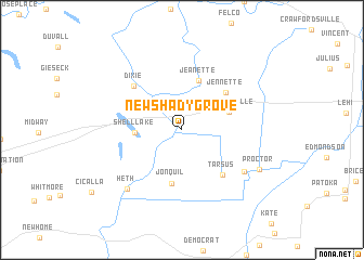 map of New Shady Grove