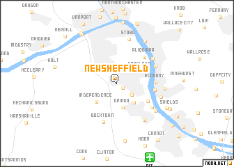 map of New Sheffield