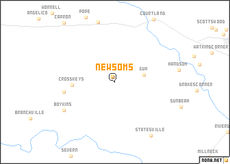 map of Newsoms