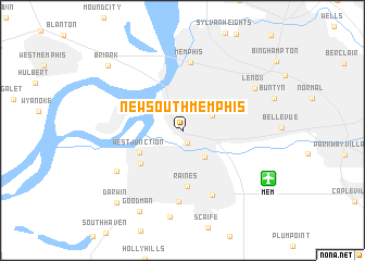 map of New South Memphis