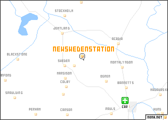 map of New Sweden Station