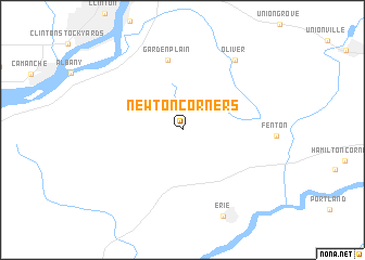 map of Newton Corners
