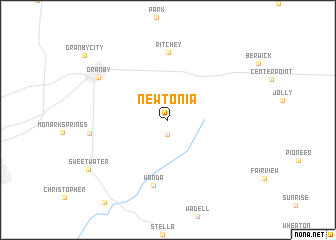 map of Newtonia