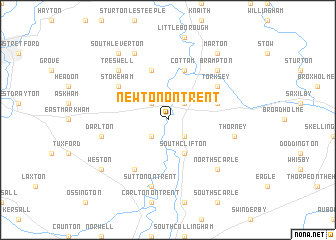 map of Newton on Trent