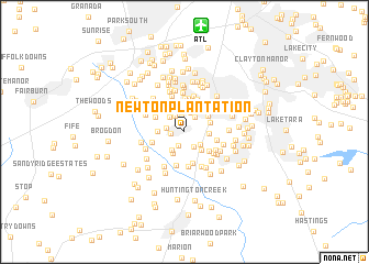 map of Newton Plantation