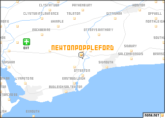 map of Newton Poppleford