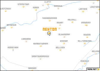 map of Newton