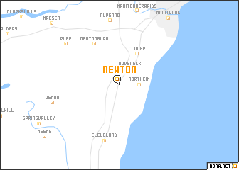 map of Newton