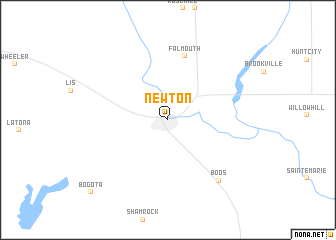 map of Newton