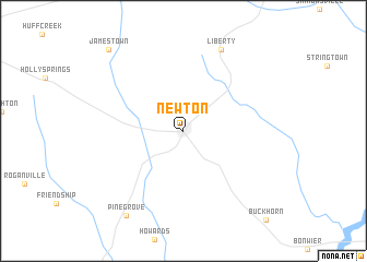 map of Newton