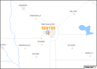 map of Newton