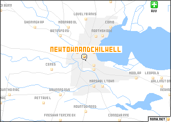 map of Newtown and Chilwell