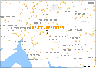 map of Newtown Estates