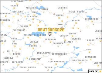 map of Newtown Gore