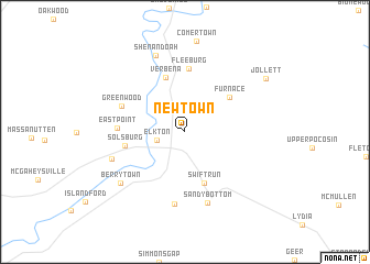 map of Newtown