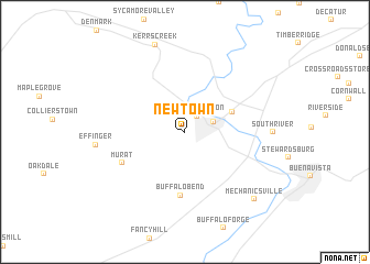 map of Newtown