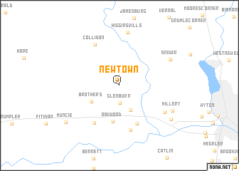 map of Newtown