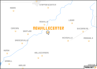 map of Newville Center