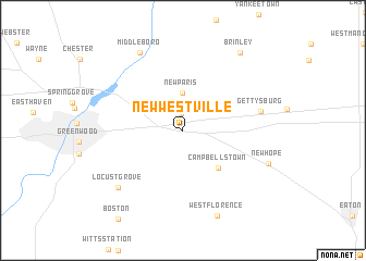 map of New Westville