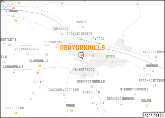 map of New York Mills