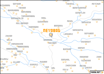 map of Neyābād