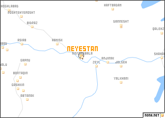 map of Neyestān