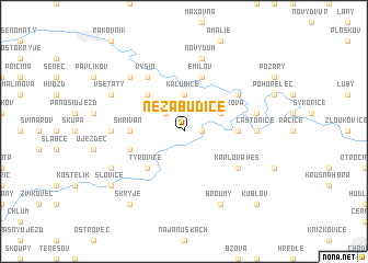 map of Nezabudice