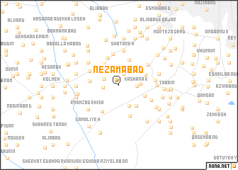 map of Nez̧āmābād