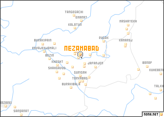 map of Nez̧āmābād