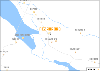 map of Nez̧āmābād