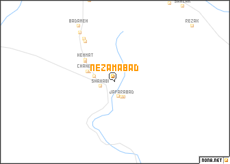 map of Nez̧āmābād