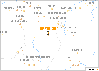 map of Nez̧āmand